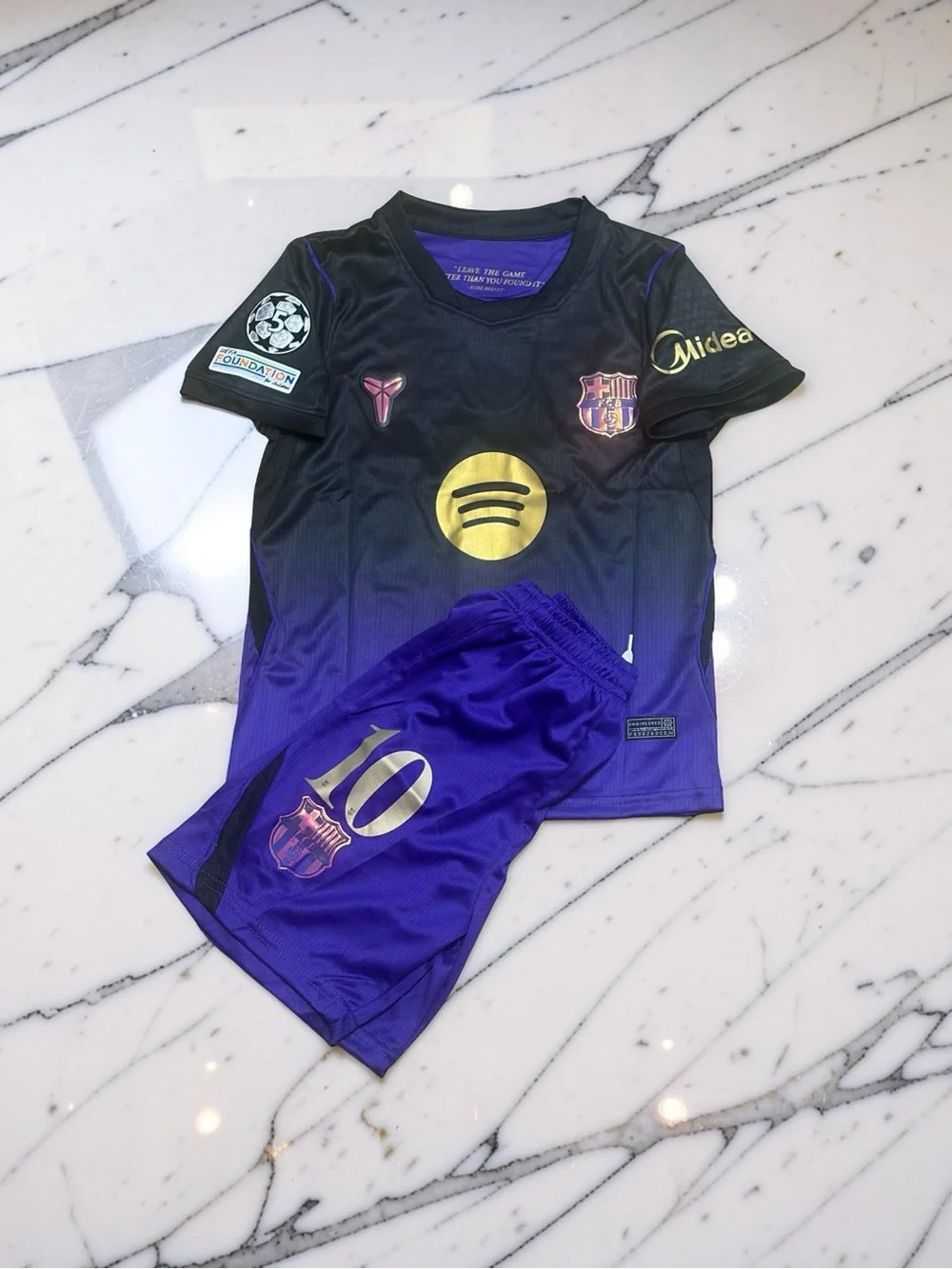 Lamine Yamal Barcelona  Kids Jersey Shorts Kit #10